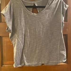 Lululemon grey workout top cut and out back size 6